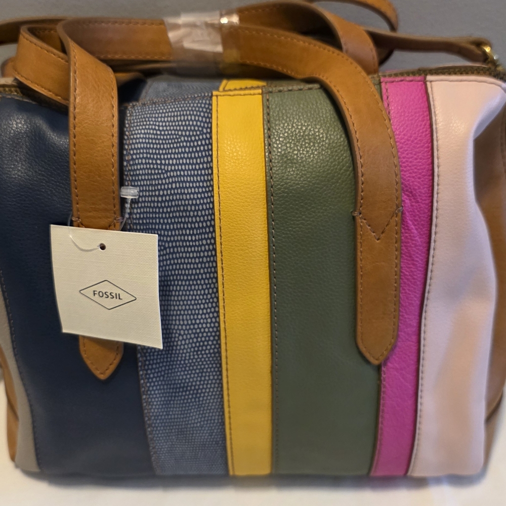 BRAND NEW Fossil Multicolor Leather Women's Bag